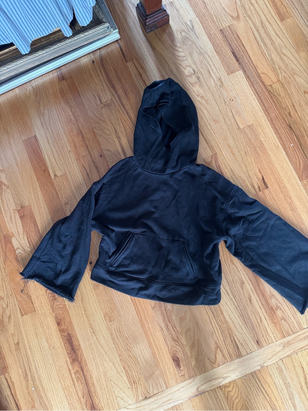Alo black bell sleeve hoodie